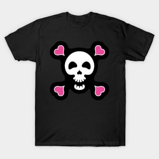 Skull with hearts T-Shirt